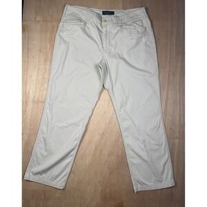 Ralph Lauren Polo Chino Pants Tan Straight Leg Casual Petite Womens Size 14